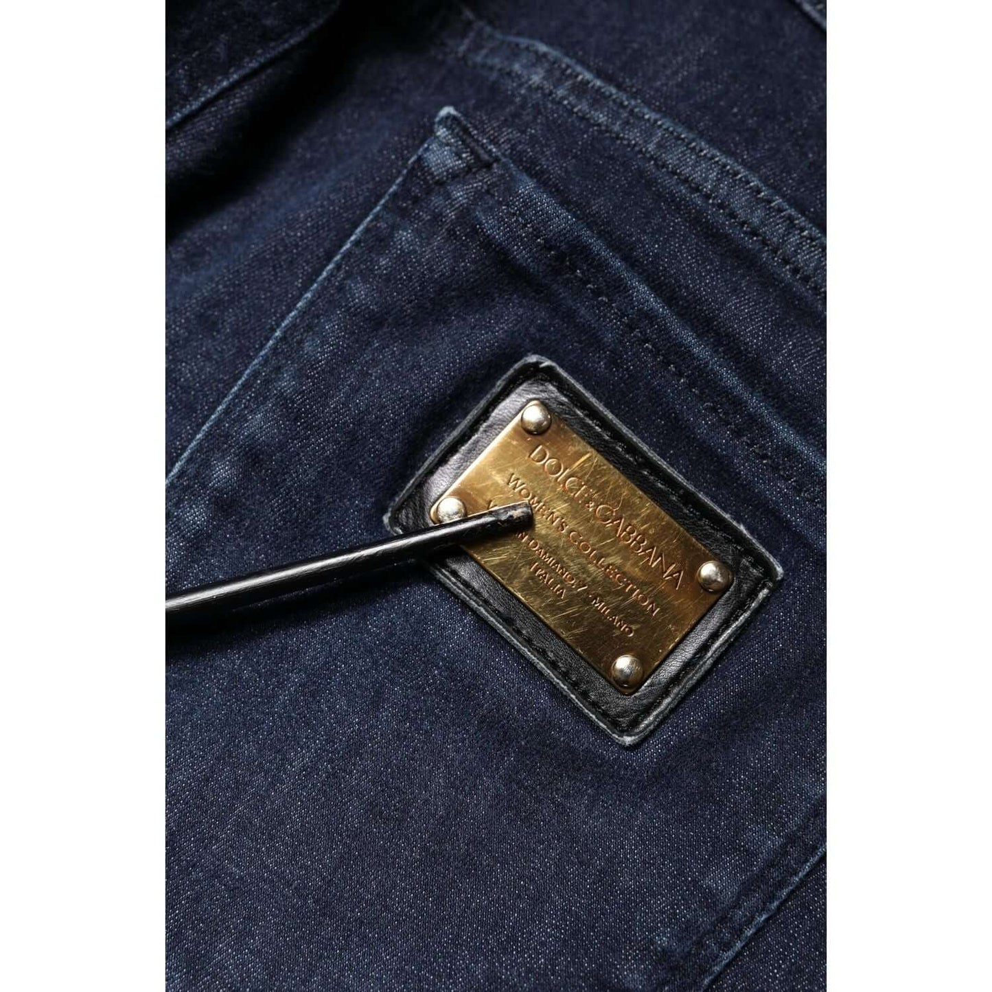 Dolce & Gabbana Dark Blue Cotton Skinny Cropped Denim Jeans PAN76166-46