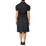 Escada Black Cotton Blend Denim Top Skirt Casual Set KOS2294-42