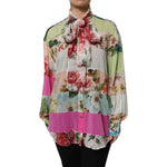 Dolce & Gabbana Multicolor Floral Patchwork Long Sleeves Top TSH87600-42