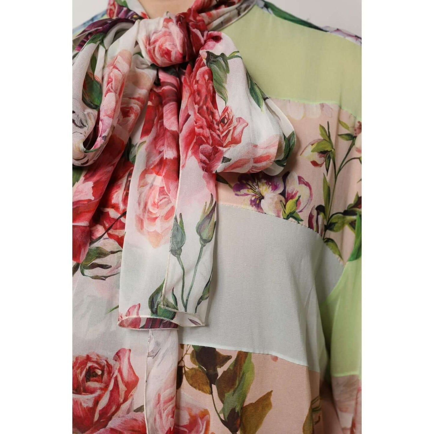 Dolce & Gabbana Multicolor Floral Patchwork Long Sleeves Top TSH87600-42