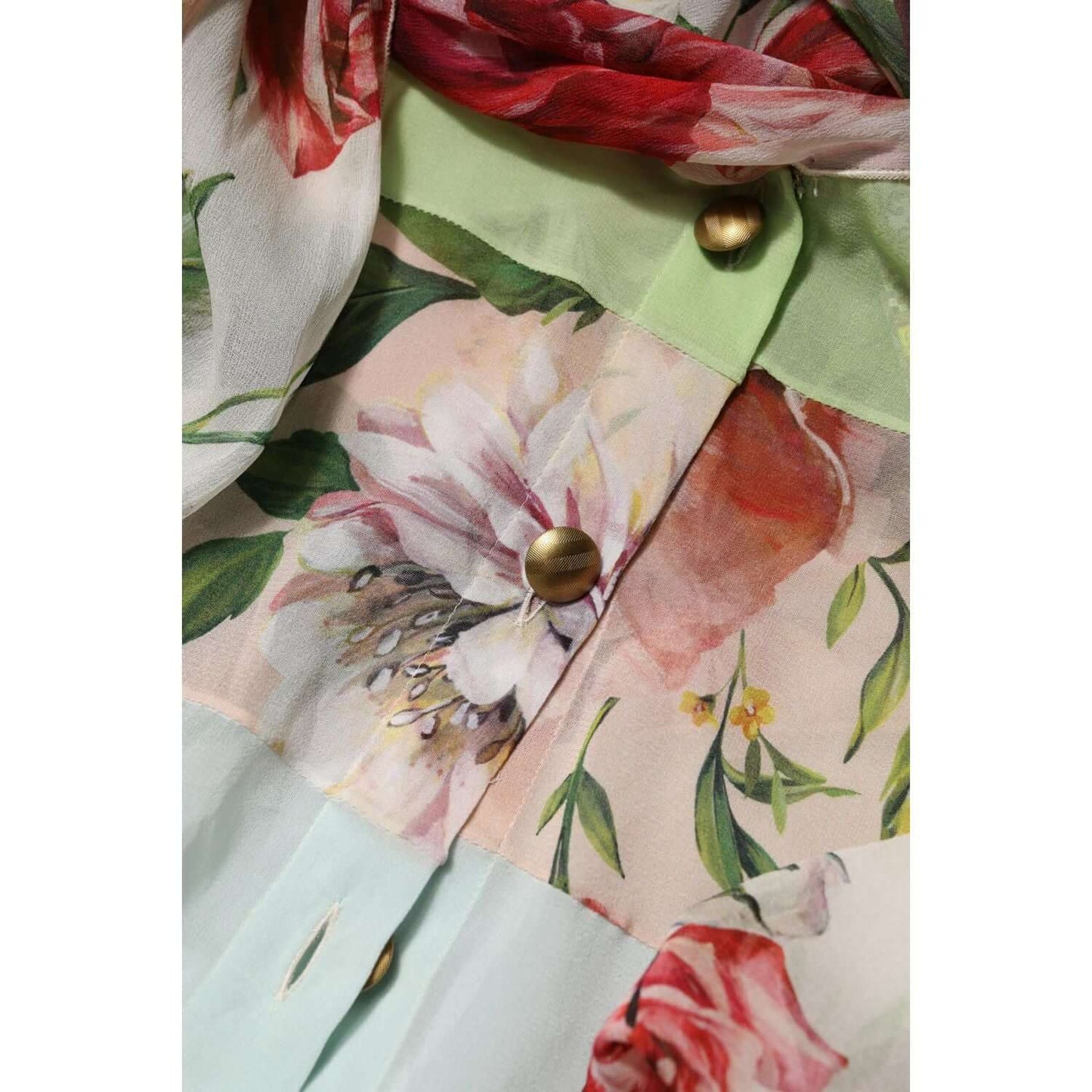 Dolce & Gabbana Multicolor Floral Patchwork Long Sleeves Top TSH87600-42