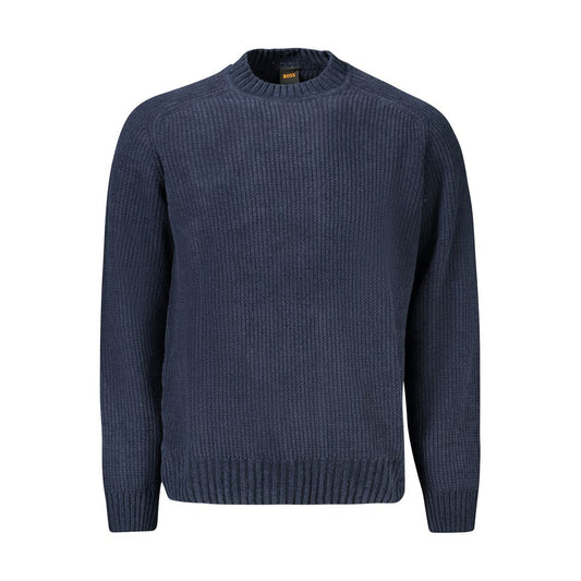 Hugo Boss Blue Cotton Men Sweater BO-33818-XXL