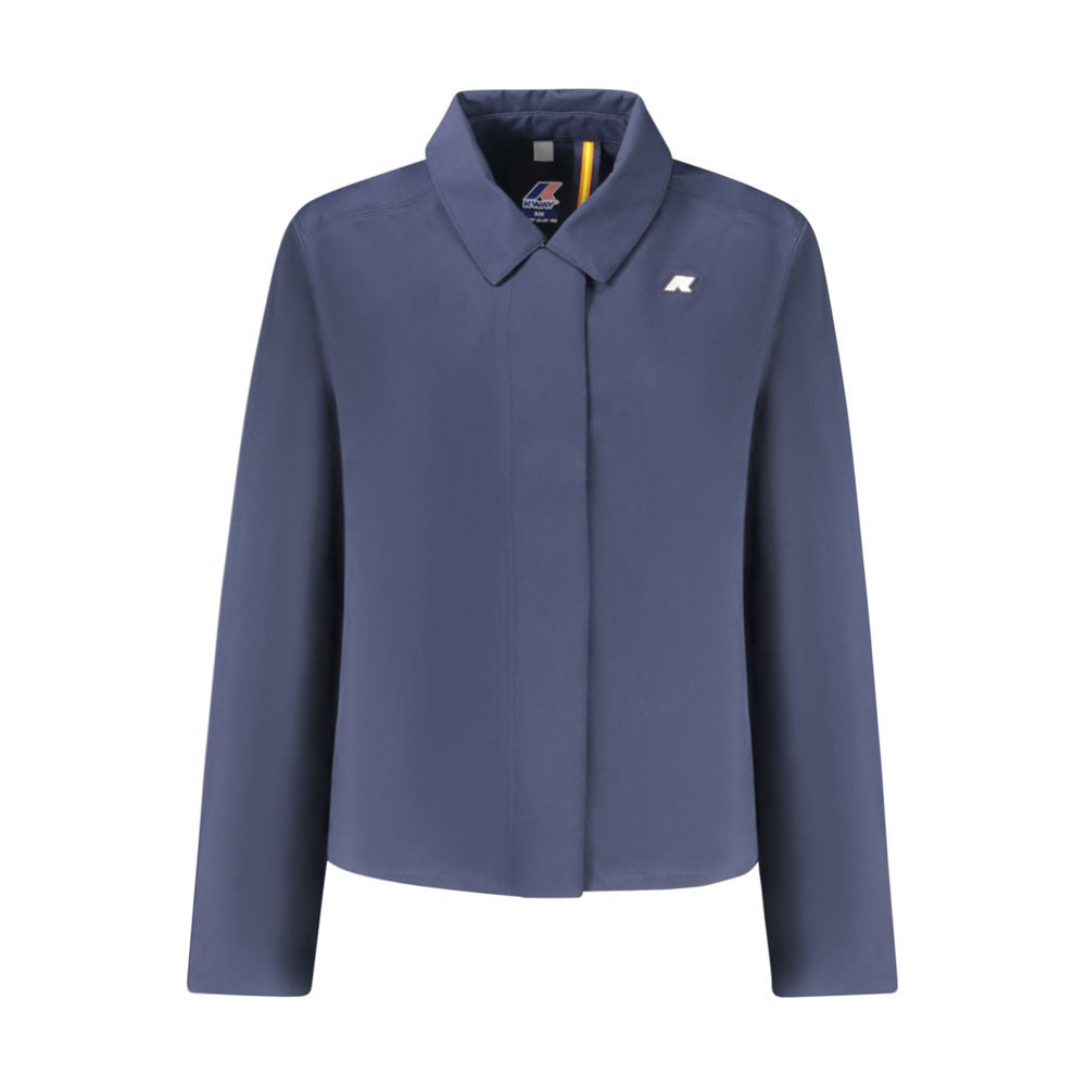 K-WAY Blue Polyester Women Jacket KW-34203-S