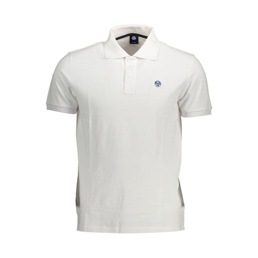 North Sails White Cotton Men Polo Shirt NO-36848-XL