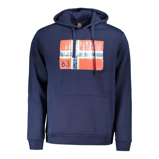 Norway 1963 Blue Cotton Mens Hoodie NO-31789-XL