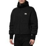 Dolce & Gabbana Black DG Logo Plaque Hooded Bomber Jacket JKT41456-46