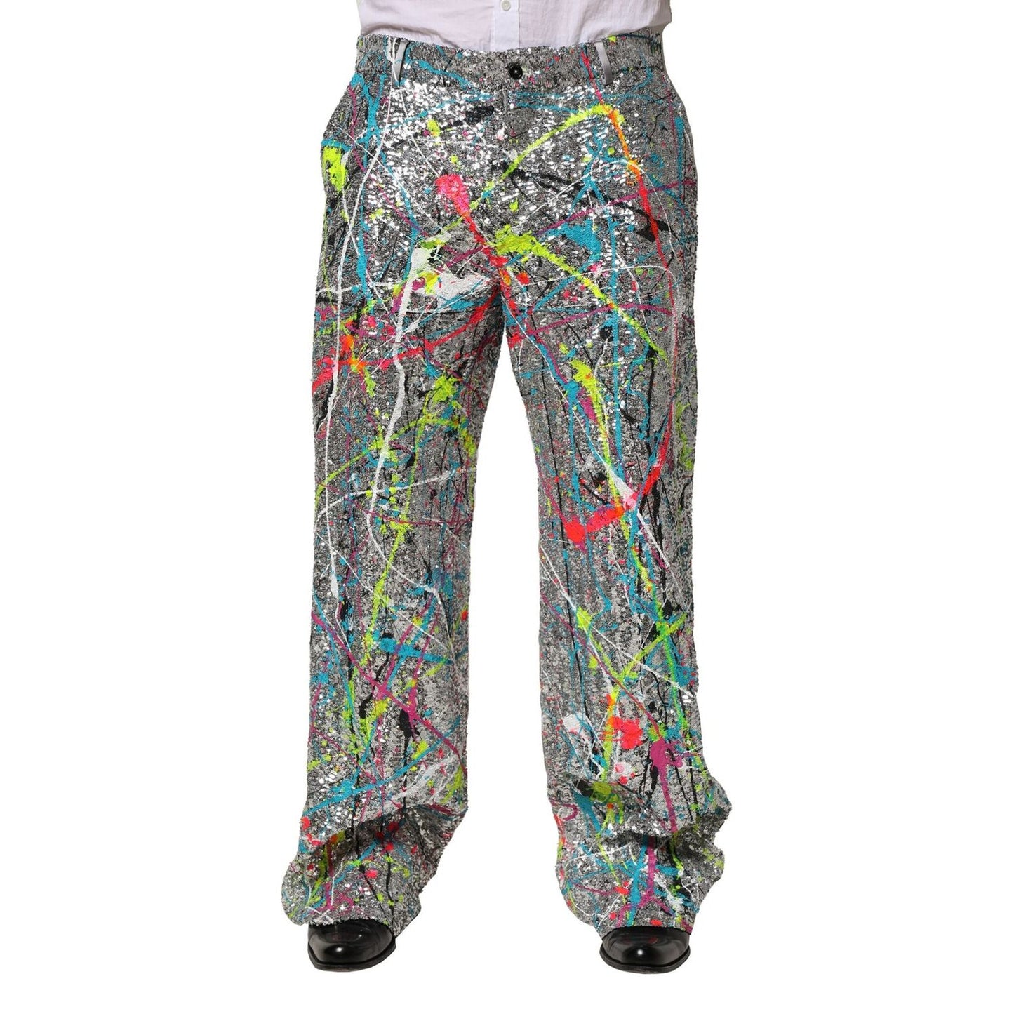 Dolce & Gabbana Multicolor Sequined Embellished Pants