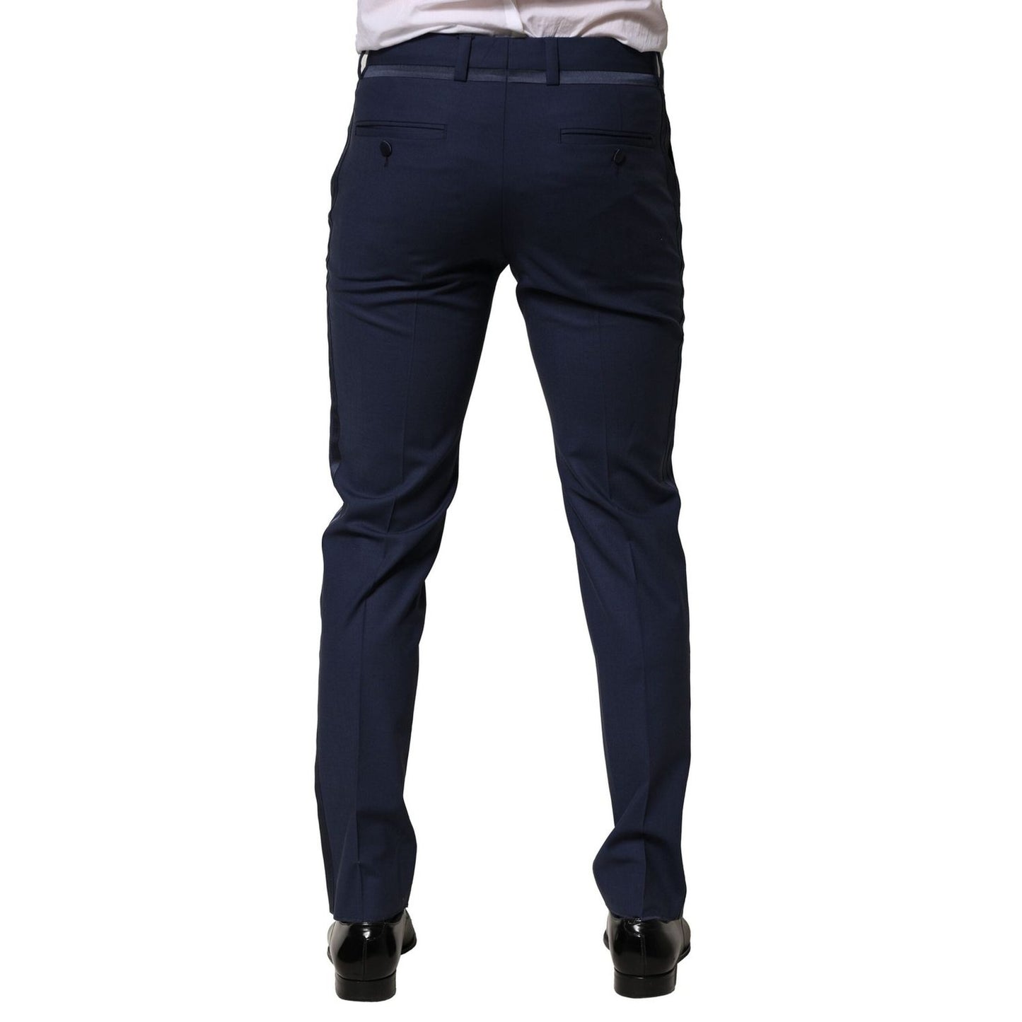 Dolce & Gabbana Dark Blue Wool Dress Formal Pants PAN76481-46