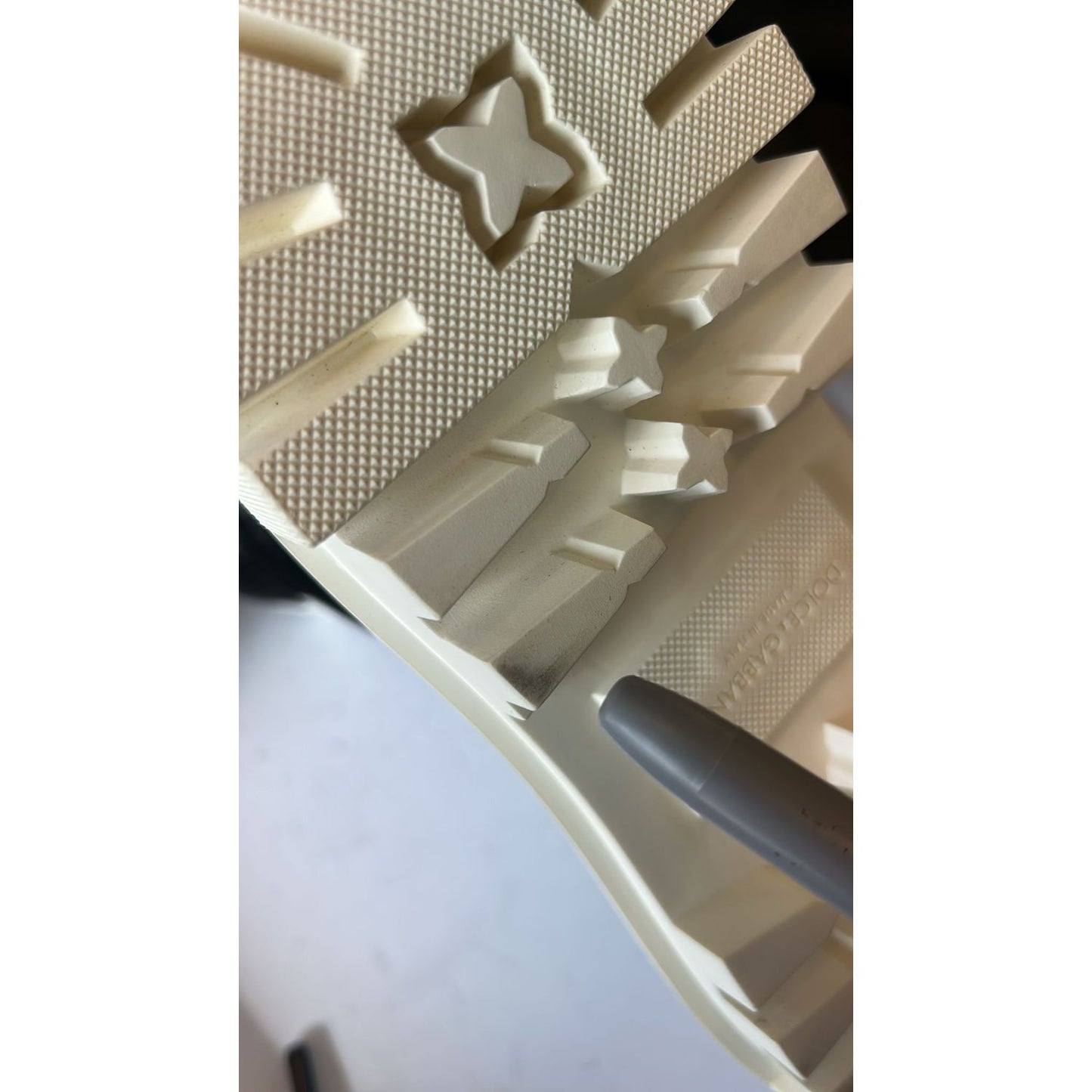 Dolce & Gabbana White Padded Mid Calf Lace Up Boots Shoes