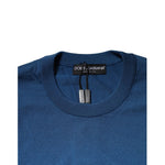 Dolce & Gabbana Blue Cashmere Crew Neck Sweatshirt Sweater TSH90533-48