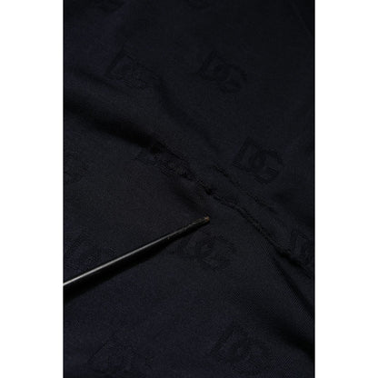 Dolce & Gabbana Black Silk Crew Neck Sweatshirt Sweater