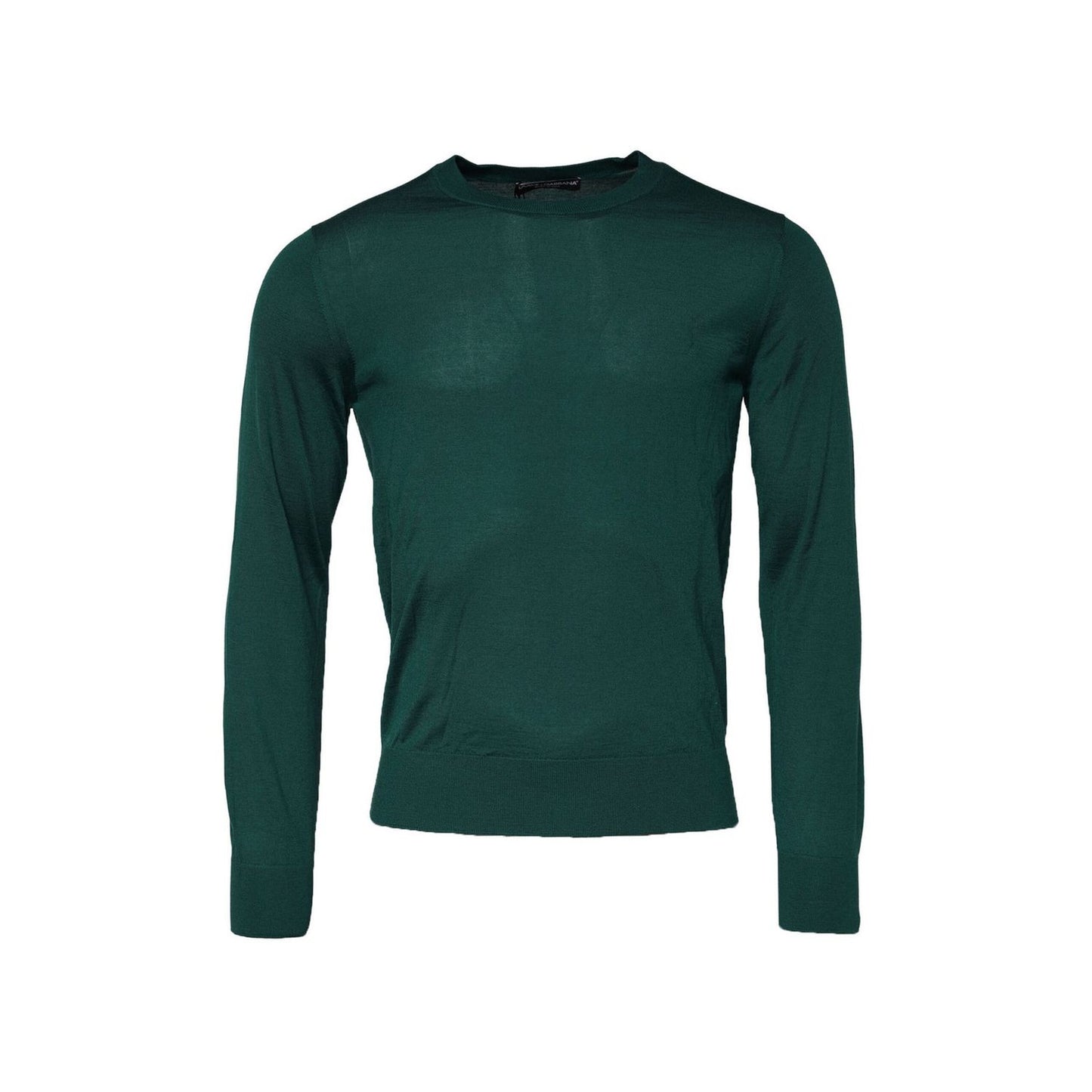 Dolce & Gabbana Green Cashmere Crew Neck Sweatshirt Sweater
