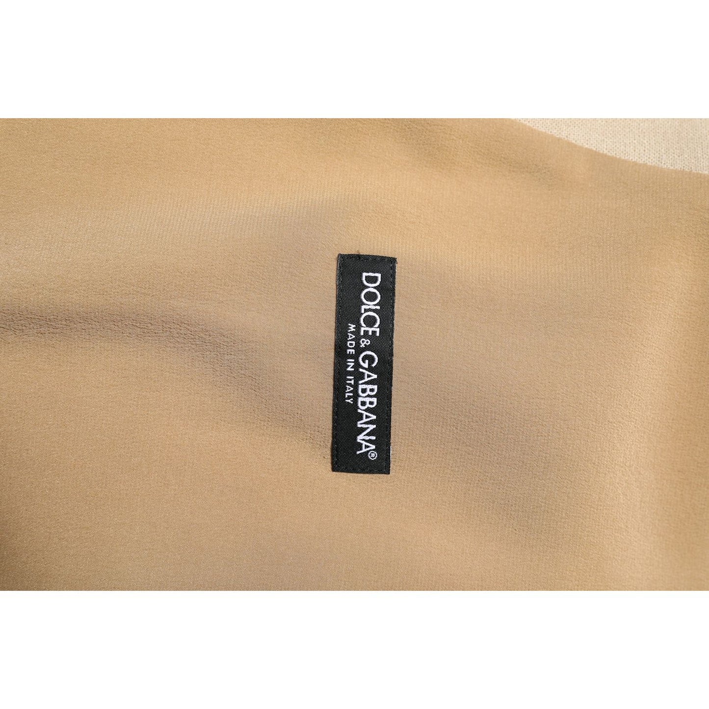 Dolce & Gabbana Beige Linen Dress Formal Men Waistcoat Vest