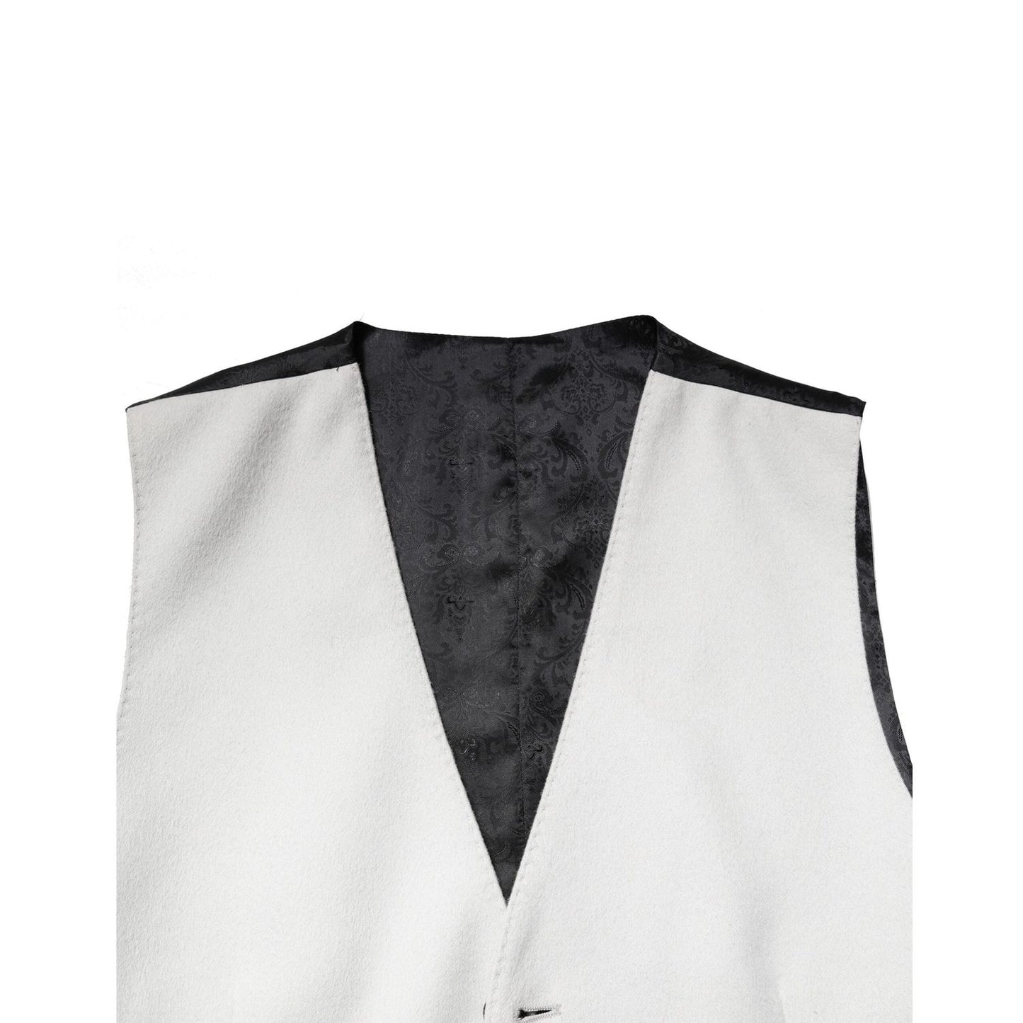 Dolce & Gabbana Gray Wool Dress Formal Men Waistcoat Vest TSH90456-48