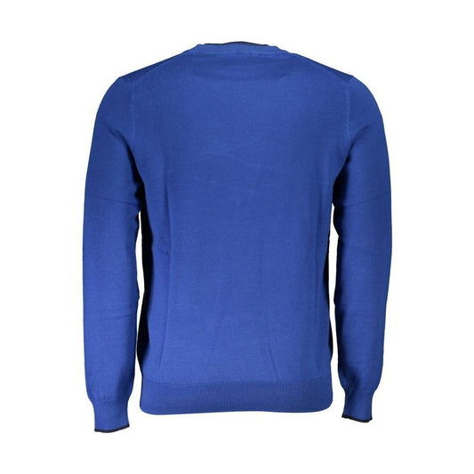 North Sails Blue Cotton Men Sweater NO-20258-M