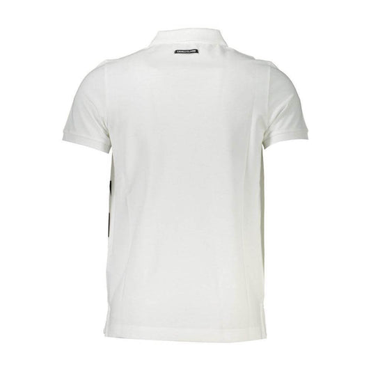 Cavalli Class White Cotton Men Polo CA-21307-XL