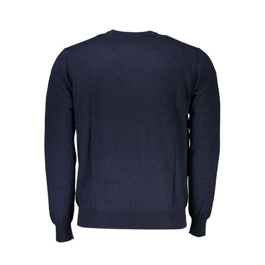 Harmont & Blaine Crew Neck Embroidered Blue Sweater HA-23580-XL