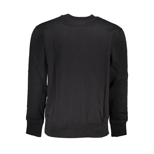 Calvin Klein Sleek Black Crew Neck Fleece Sweatshirt CA-24843-S
