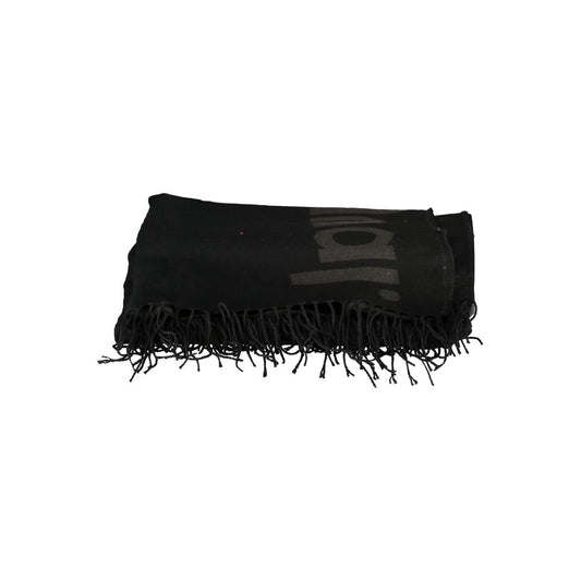 Desigual Chic Contrast Detail Poncho in Timeless Black DE-24934-ONE SIZE
