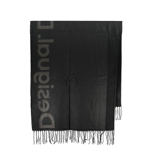Desigual Chic Contrast Detail Poncho in Timeless Black DE-24934-ONE SIZE