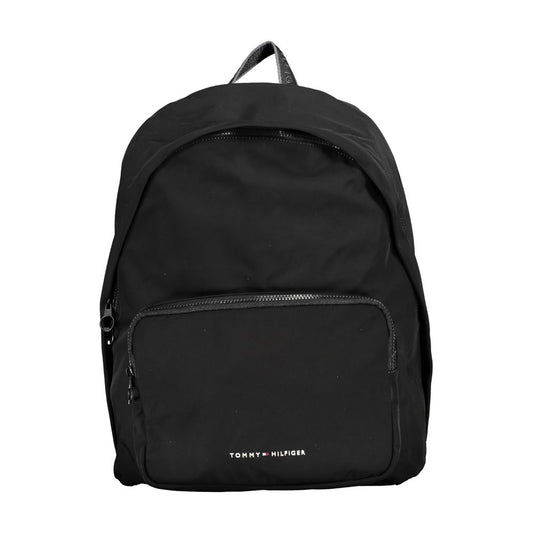 Tommy Hilfiger Chic Urban Black Backpack with Laptop Compartment TO-27588