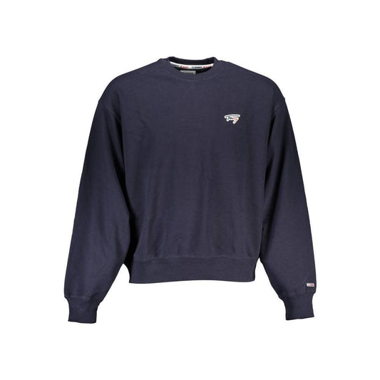 Tommy Hilfiger Chic Blue Crew Neck Sweater with Logo Detail TO-27708-XL