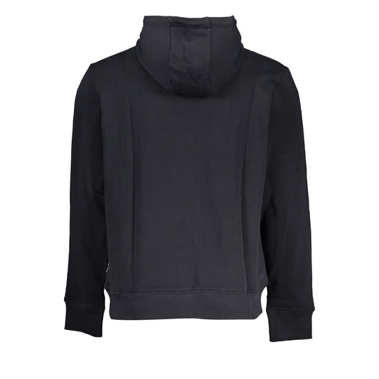 Napapijri Sleek Black Cotton Hooded Sweatshirt NA-28078-S