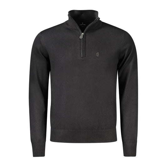 Coveri Moving Black Viscose Men Sweater CO-33041-XXL