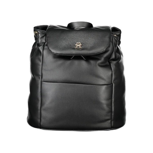 Tommy Hilfiger Black Polyester Women Backpack TO-33668
