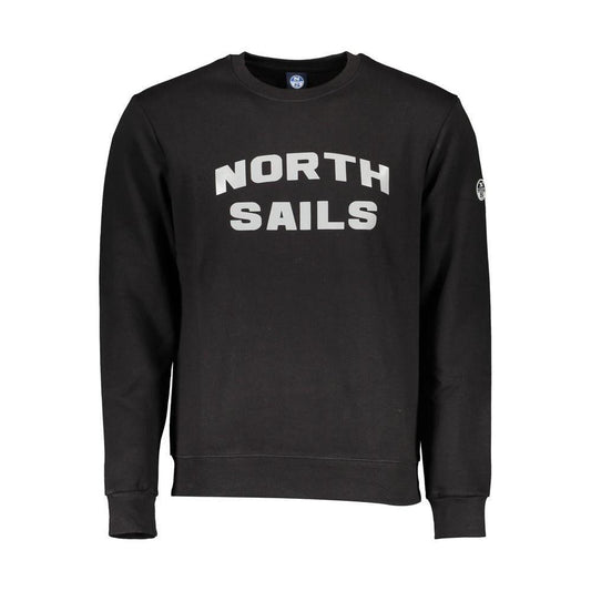North Sails Black Cotton Men Sweater NO-36852-M