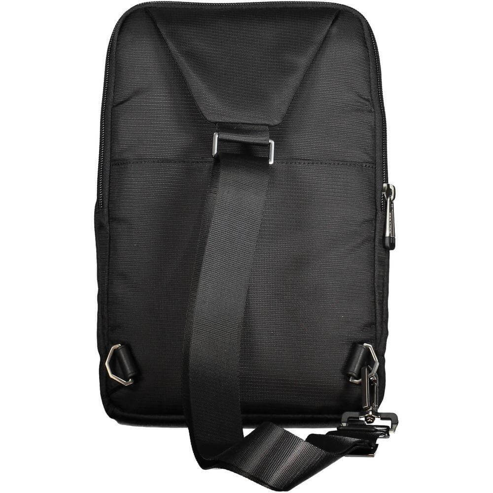 Piquadro Black Recycled Polyethylene Men Shoulder Bag PI-38101