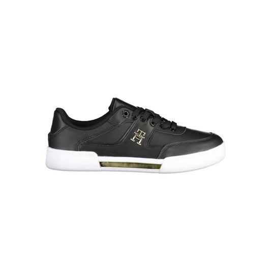 Tommy Hilfiger Black Leather Women Sneaker TO-16998-EU36/US6