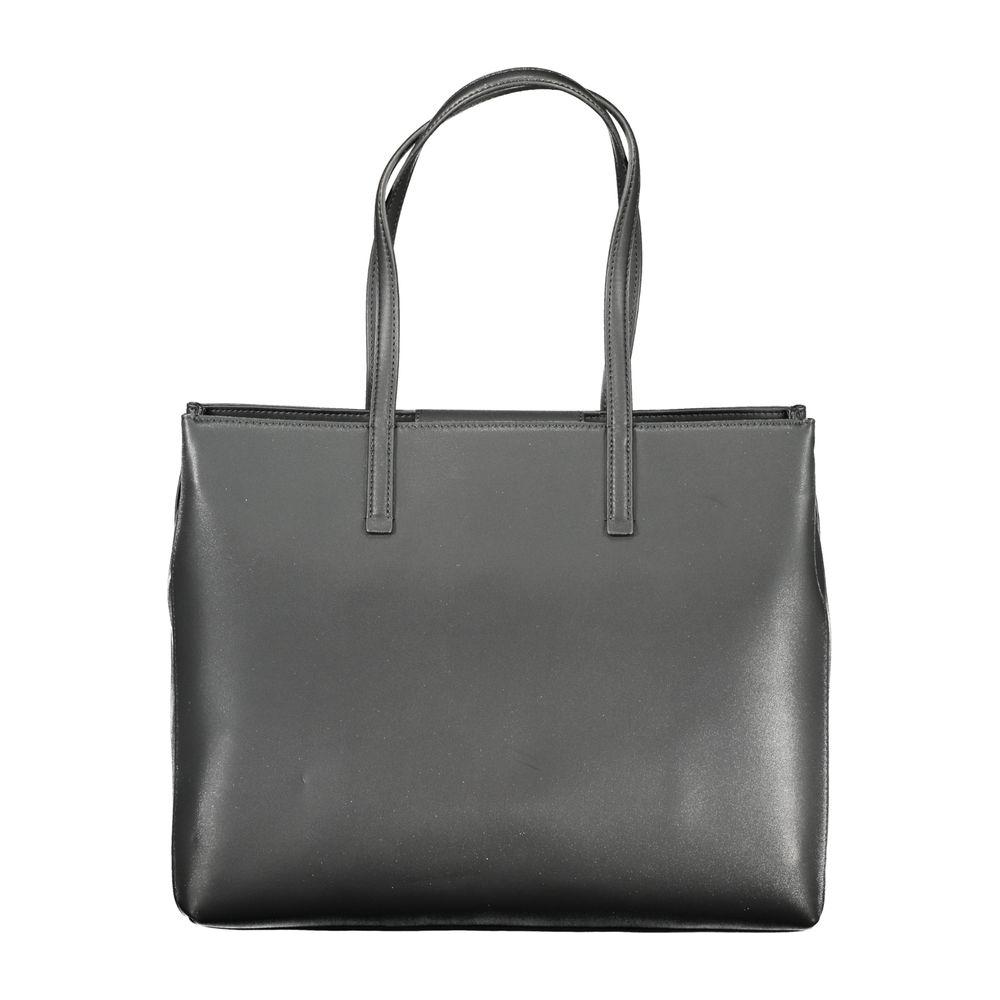Front view with bag zipped and handles upright.
