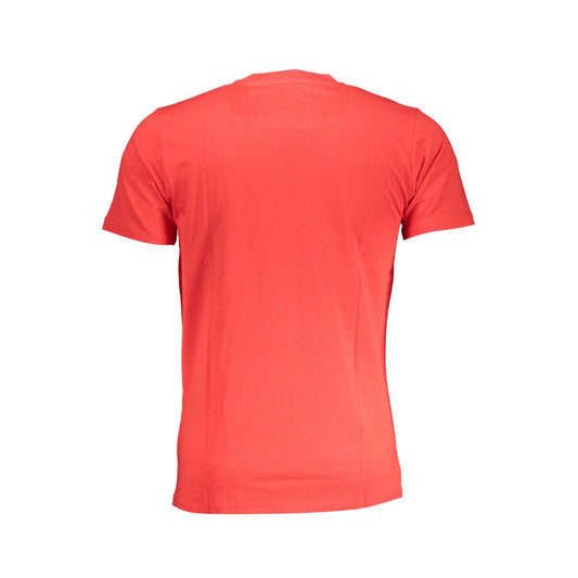 Cavalli Class Red Cotton T-Shirt CA-28469-M