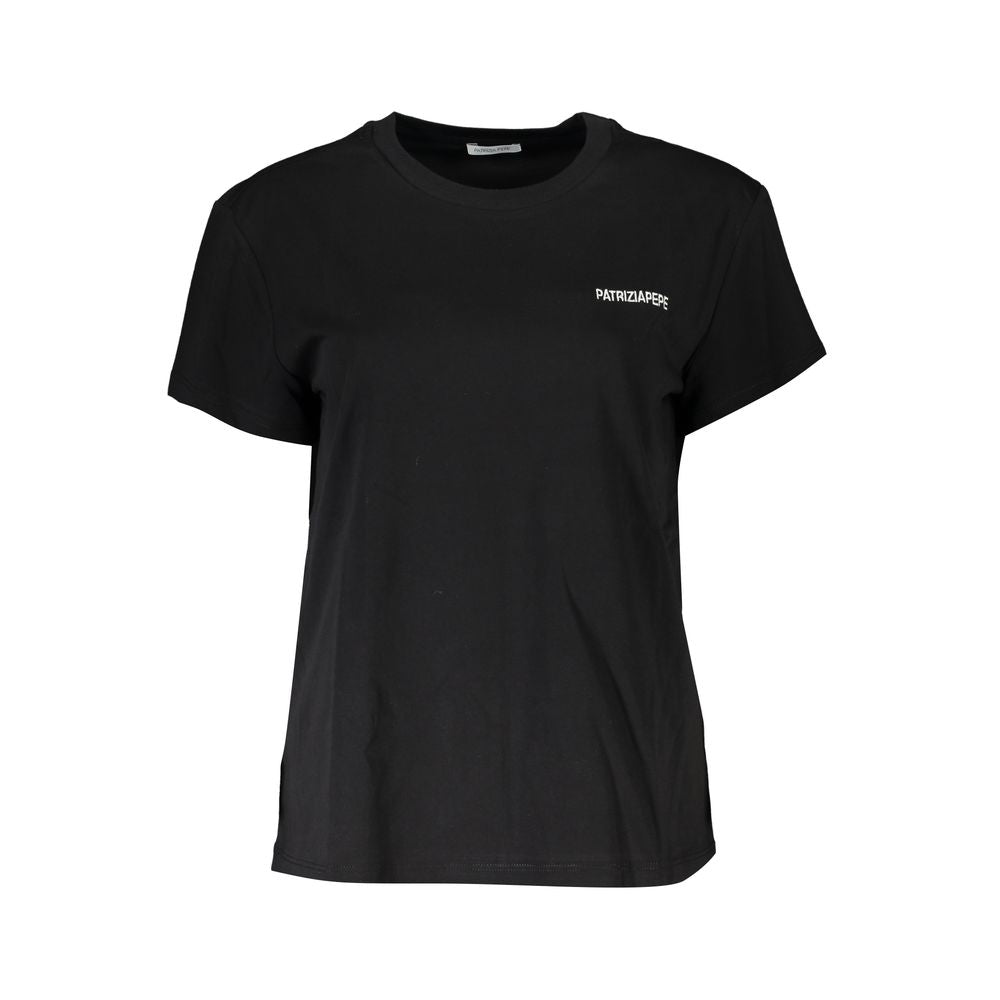 Patrizia Pepe Black Cotton Tops & T-Shirt PA-29026-XS
