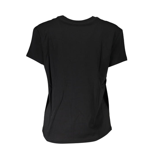 Patrizia Pepe Black Cotton Tops & T-Shirt PA-29026-XS