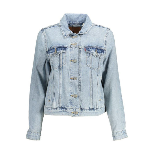 Levi's Light Blue Cotton Women Jacket LE-13032-L