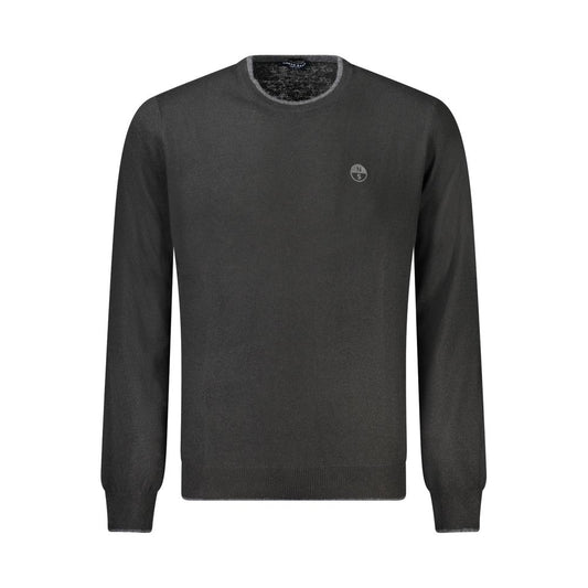 North Sails Black Wool Men Sweater NO-32952-XL
