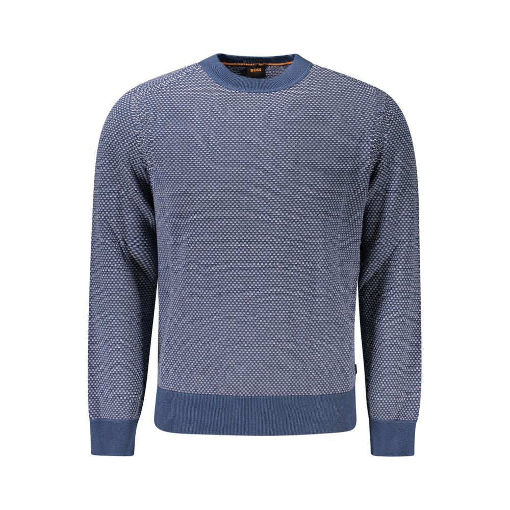 Hugo Boss Blue Cotton Men Sweater BO-34593-S