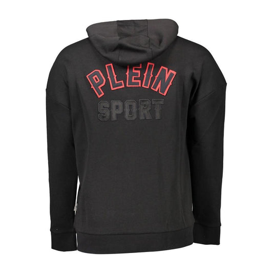 Plein Sport Black Cotton Men Sweater PL-8770-XXL