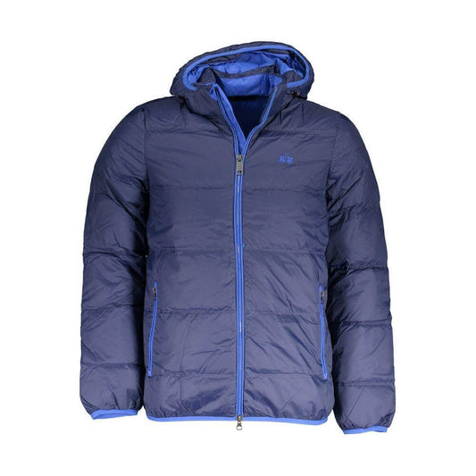 La Martina Blue Polyamide Men Jacket LA-17134-S