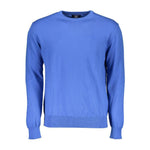 La Martina Blue Cotton Men Sweater LA-13238-S