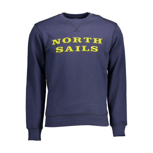North Sails Blue Cotton Men Sweater NO-12579-XL