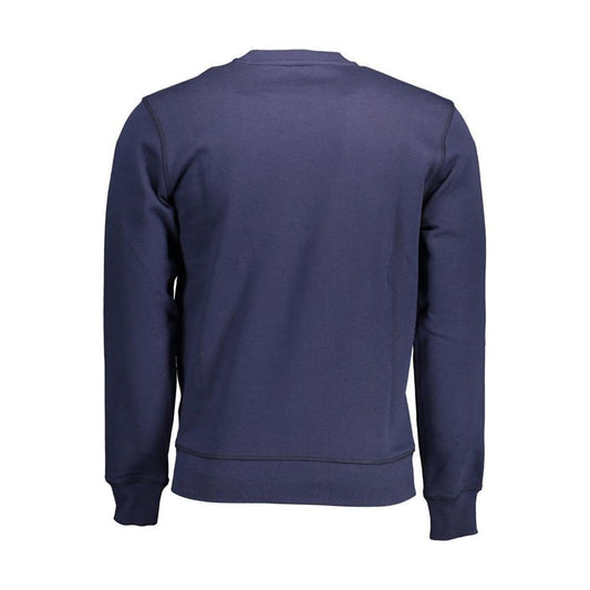 North Sails Blue Cotton Men Sweater NO-12579-XL