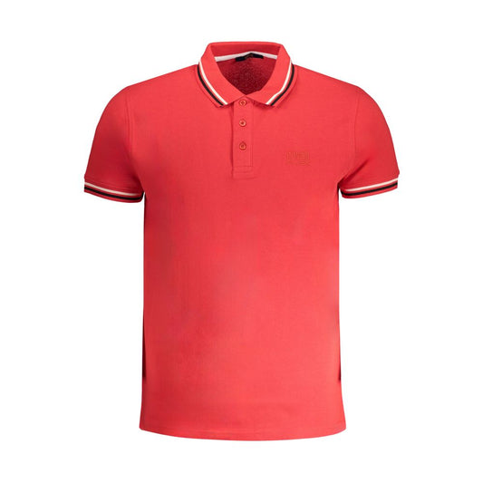 Cavalli Class Red Cotton Polo Shirt CA-30277-M