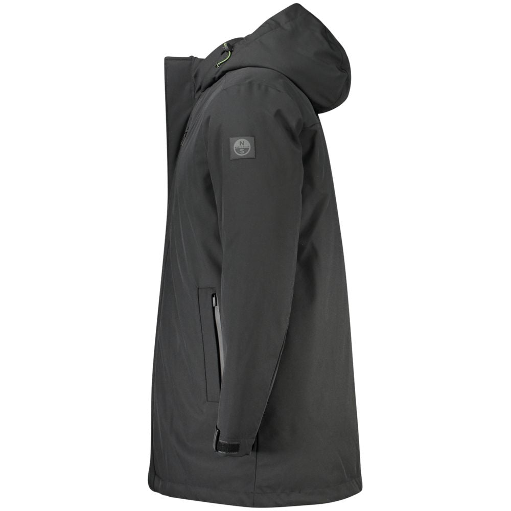 North Sails Black Polyester Men Jacket NO-32947-XL