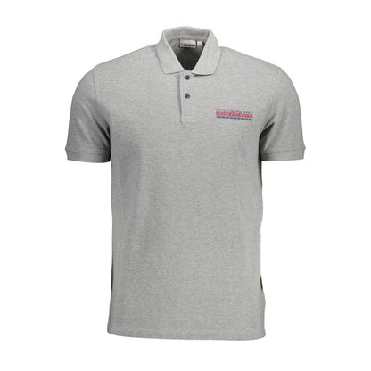 Napapijri Gray Cotton Polo Shirt