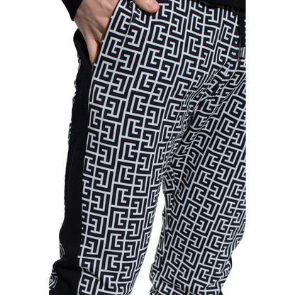 Balmain Black Cotton Men Sweatpant