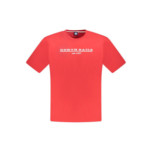 North Sails Red Cotton Men T-Shirt NO-33769-S