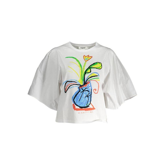 Desigual White Cotton Women T-Shirt DE-19502-M
